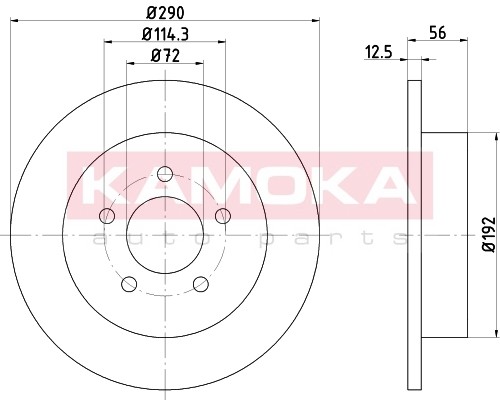 KAMOKA Tarcza hamulcowa 103199 103199