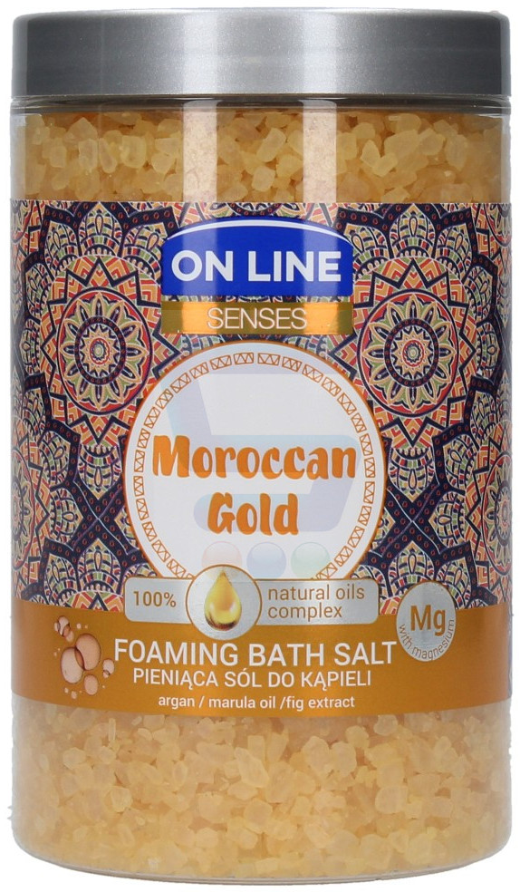 On Line Senses Pieniąca sól do kąpieli Moroccan Gold 480 g