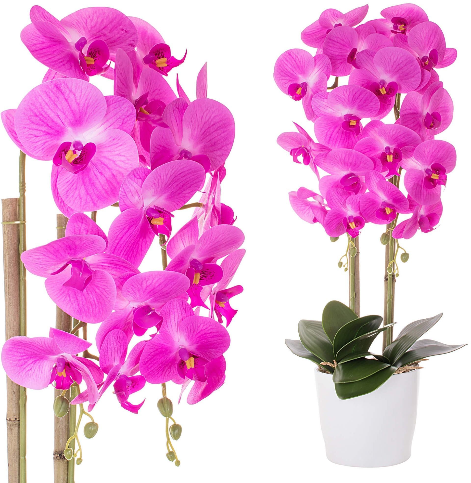 Sztuczny storczyk w doniczce 70 cm różowy HA4319