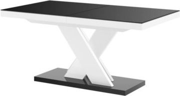Hubertus Stół XENON LUX 160256 x89 czarny połysk/biały połysk rozkładany HS-XENON-LUX-BW