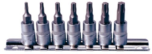 KS Tools 911.1458 1/4 cala Komplet nasadka stykowa bit do śrub TX, 7-częściowy, T10 T40 4042146047354