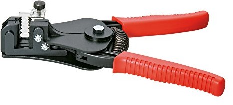 Knipex 12 21 180 szczypce do ściągania izolacji z kształt noży lakierowane na czarno z rękojeści z tworzywa sztucznego 180 MM 12 21 180
