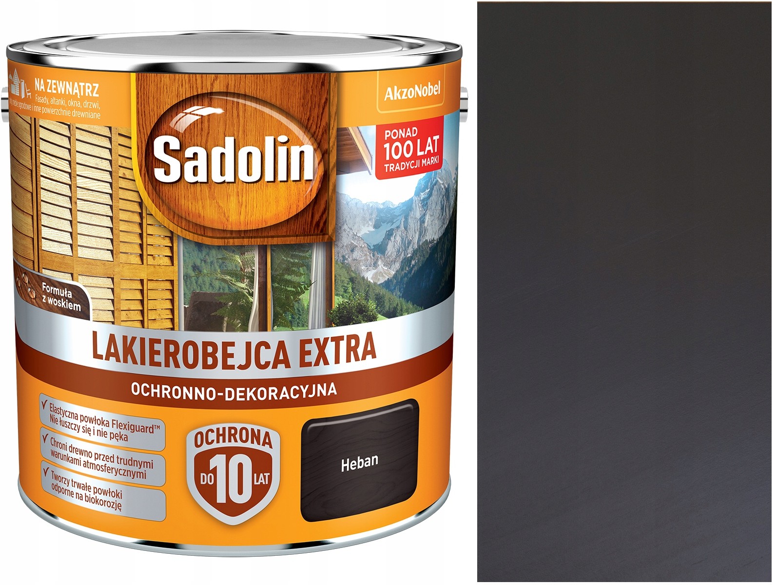 Sadolin Lakierobejca do drewna Extra Heban 5L