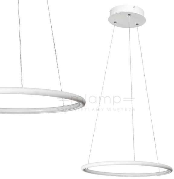 Rabalux LAMPA wisząca DONATELLA 2543 metalowa OPRAWA zwis LED 21W pierścień ring biały 2543