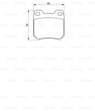 Bosch Zestaw klocków hamulcowych, hamulce tarczowe 0 986 424 754