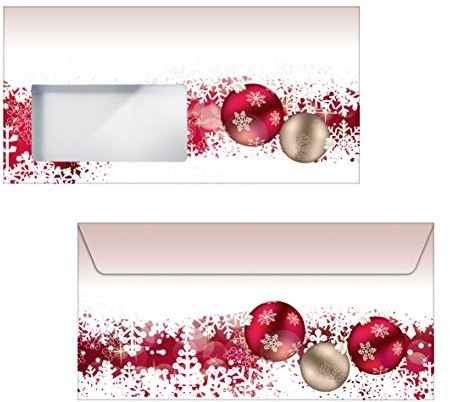 Sigel Frozen DU040 podłużne koperty bożonarodzeniowe, format DL, 50 szt. DU040