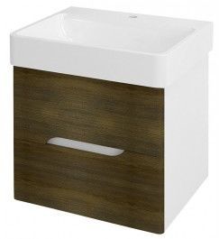 Sapho MEDIENA szafka umywalkowa 57x50,7x48,5cm, kolor biały matowy/dąb graphite MD061