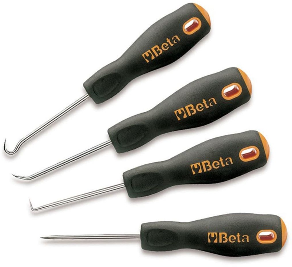 BETA Tools 4-częściowy zestaw rysików 1687/S4, stal, 016870150