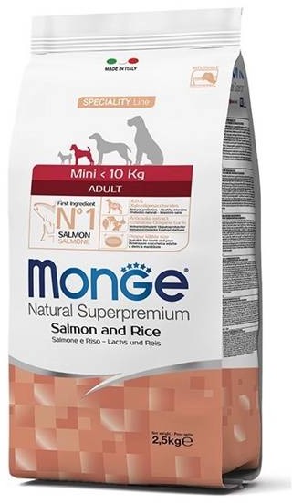 Monge adult mini łosoś z ryżem 7,5kg