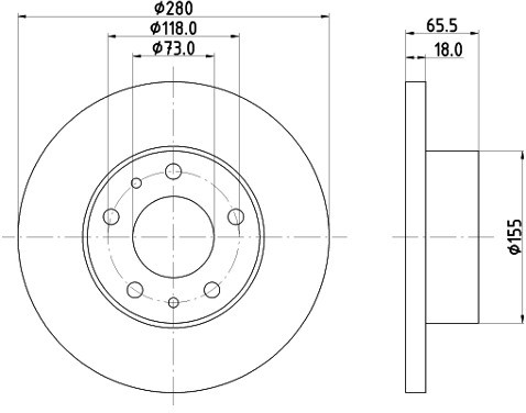 HELLA PAGID Tarcza hamulcowa PAGID 8DD355104-391