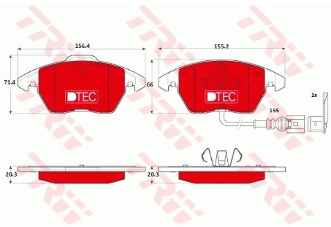 TRW Klocki hamulcowe - komplet GDB1550DTE