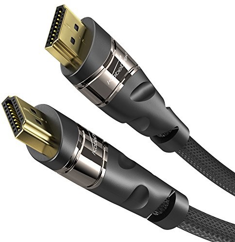 KabelDirekt kabel HDMI, 1 m, kompatybilny z HDMI 2.0 (1080 p Full HD Ultra HD 4K 3D ARC CEC Ethernet), seria PRO 12