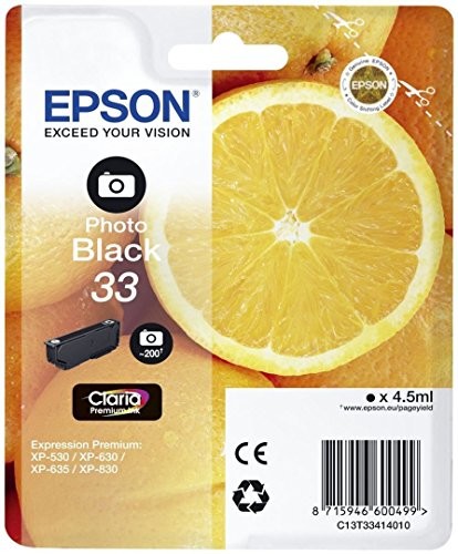 Epson c13t33414022 Photo Black oryginalne wkłady atramentowe Pack of 1 2666543