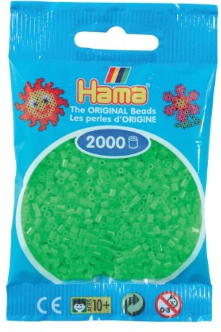 Hama perły 501-42 - mini perły 2000 sztuk fluor-zielony 501-42