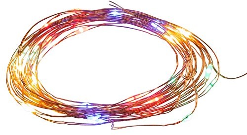 Idena Micro łańcuch świetlny LED, z funkcja timera lata 30., kolorowy,,,,, 31096 31096