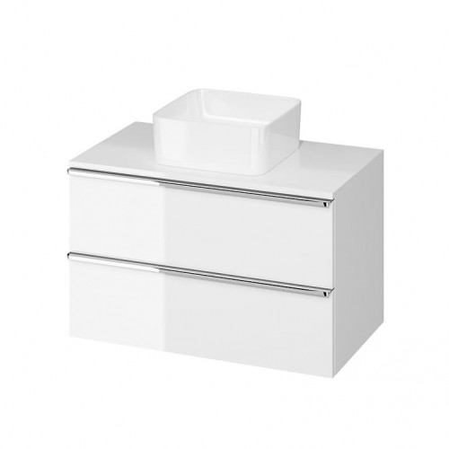 Cersanit VIRGO 80 szafka z blatem biała z chromowanymi uchwytami S522-026 S522-026