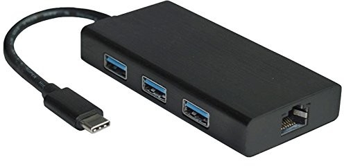 Value 12991109 USB 3.1 Typ C konwerter do Gigabit Ethernet i Hub 3 X USB 3.0 Typ A Czarny 12991109