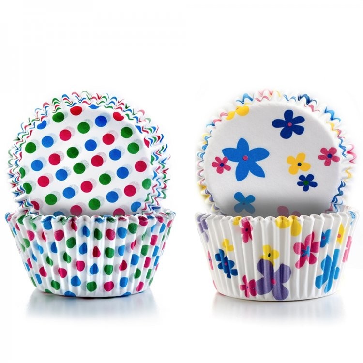 Ibili Foremki do muffinek i babeczek 735908, 2 wzory, 100 szt.