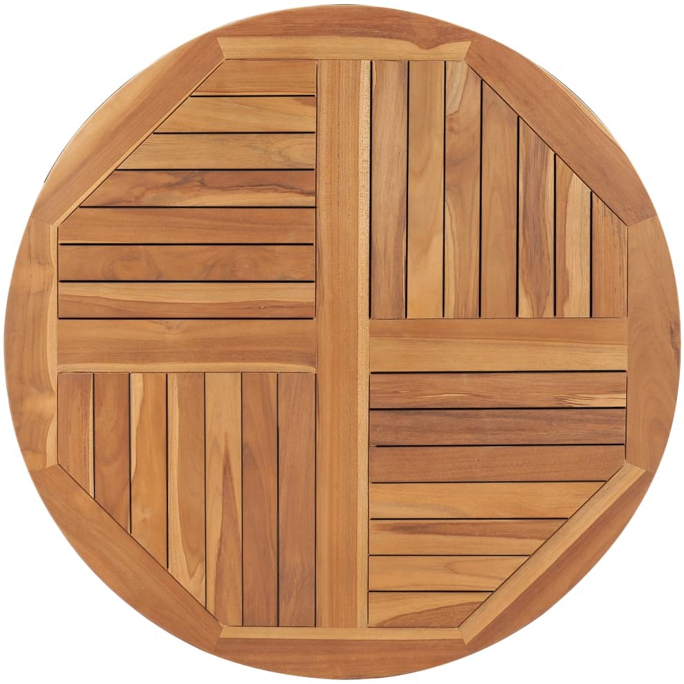 vidaXL Blat stołu, lite drewno tekowe, okrągły, 2,5 cm, 90 cm vidaXL