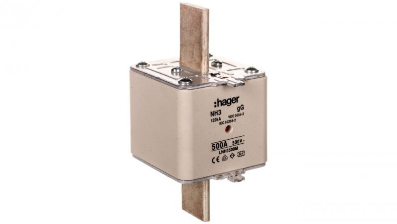 Hager polo Wkładka bezpiecznikowa NH3 500A 500V gG LNH3500M LNH3500M
