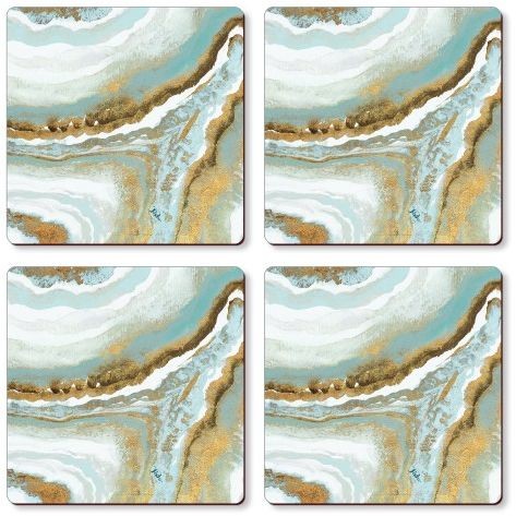 Cala home PODKŁADKI KORKOWE NA STÓŁ CALA HOME Organic Teal Agate - MAŁE C12524