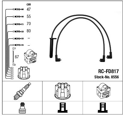 NGK Zestaw przewodów zapłonowych 8556
