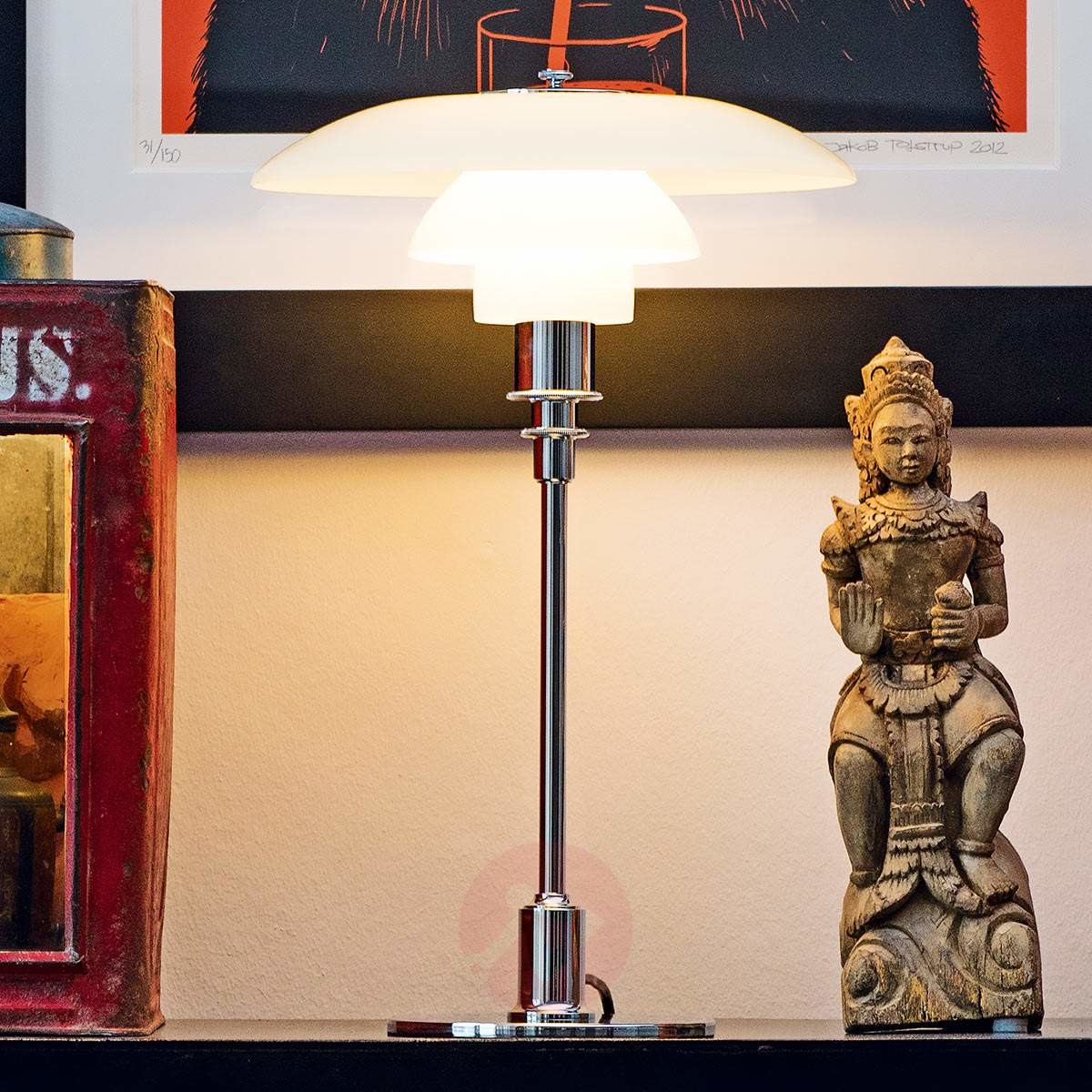LOUIS POULSEN Louis Poulsen PH 2/1 lampa stołowa chromowana