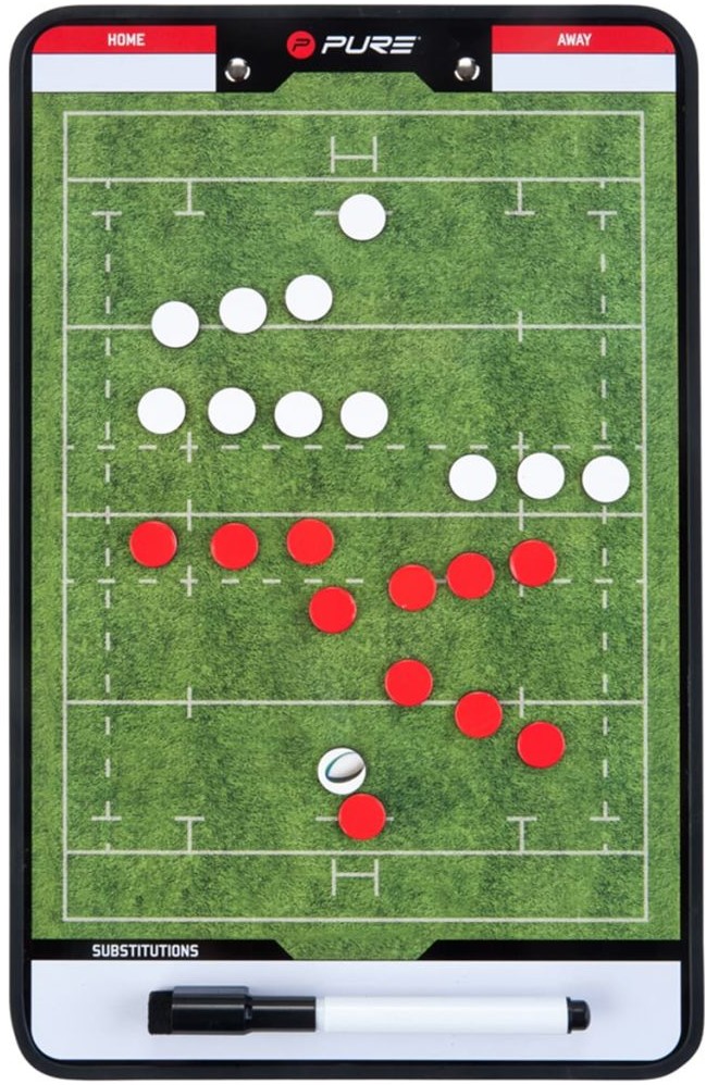 ACM Products Pure2Improve Dwustronna tablica trenerska do rugby, 35x22cm P2I100670