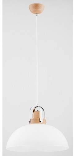 Alfa Eclat 60581.01 lampa wisząca zwis 1x60W E27 biała/brązowa
