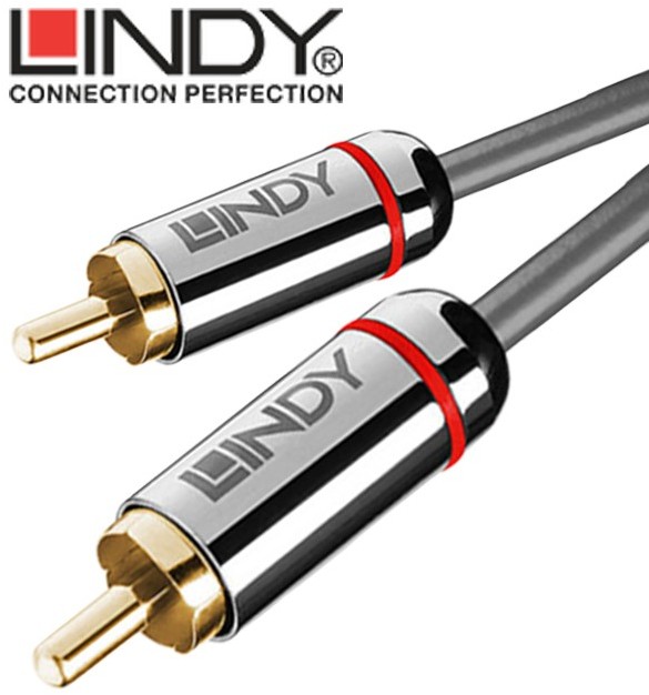 Lindy Cromo Line 35339 Kabel Coaxial (RCA-RCA) - 1m 35339