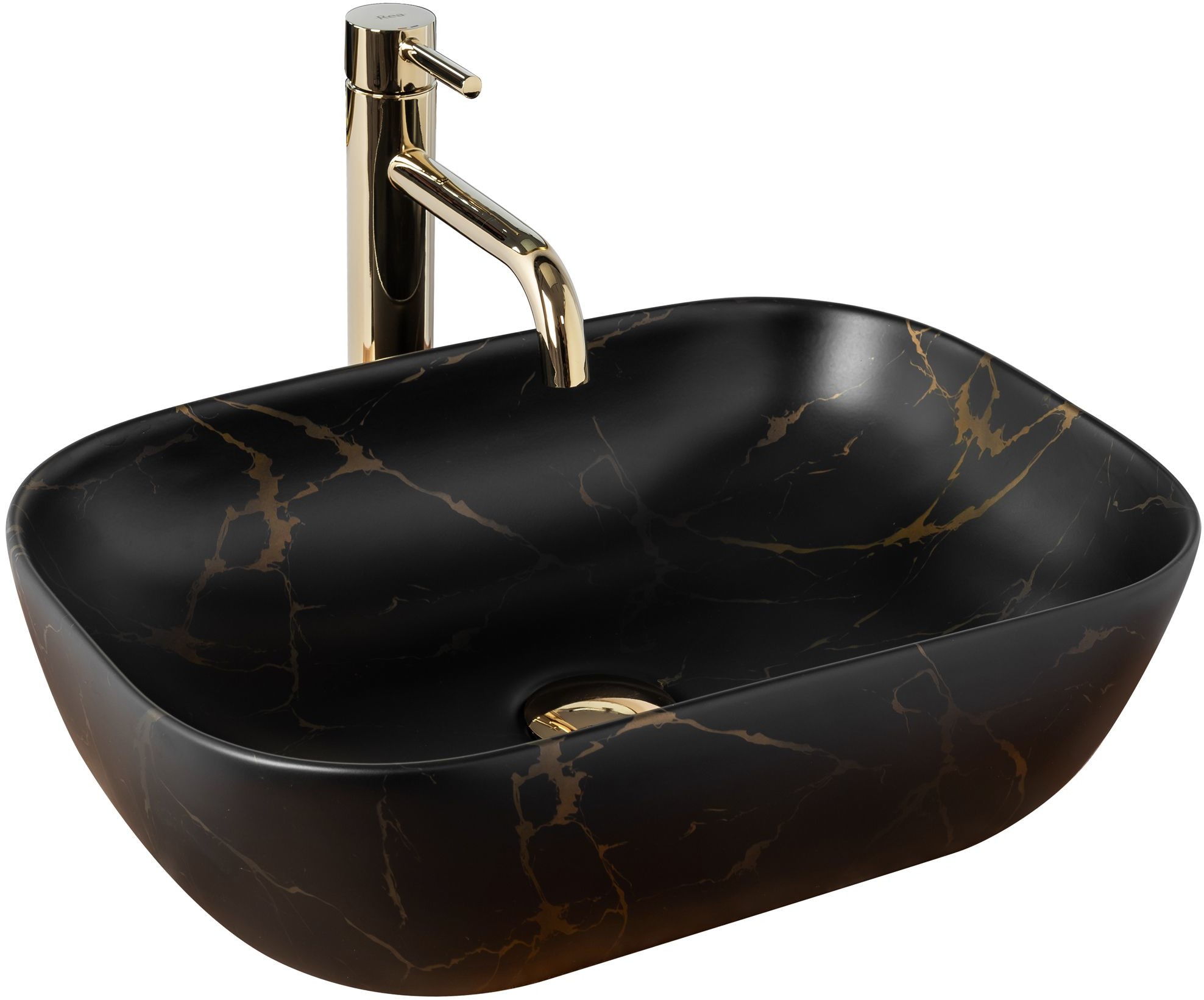 Rea Umywalka nablatowa Belinda Black Marble Mat U8908