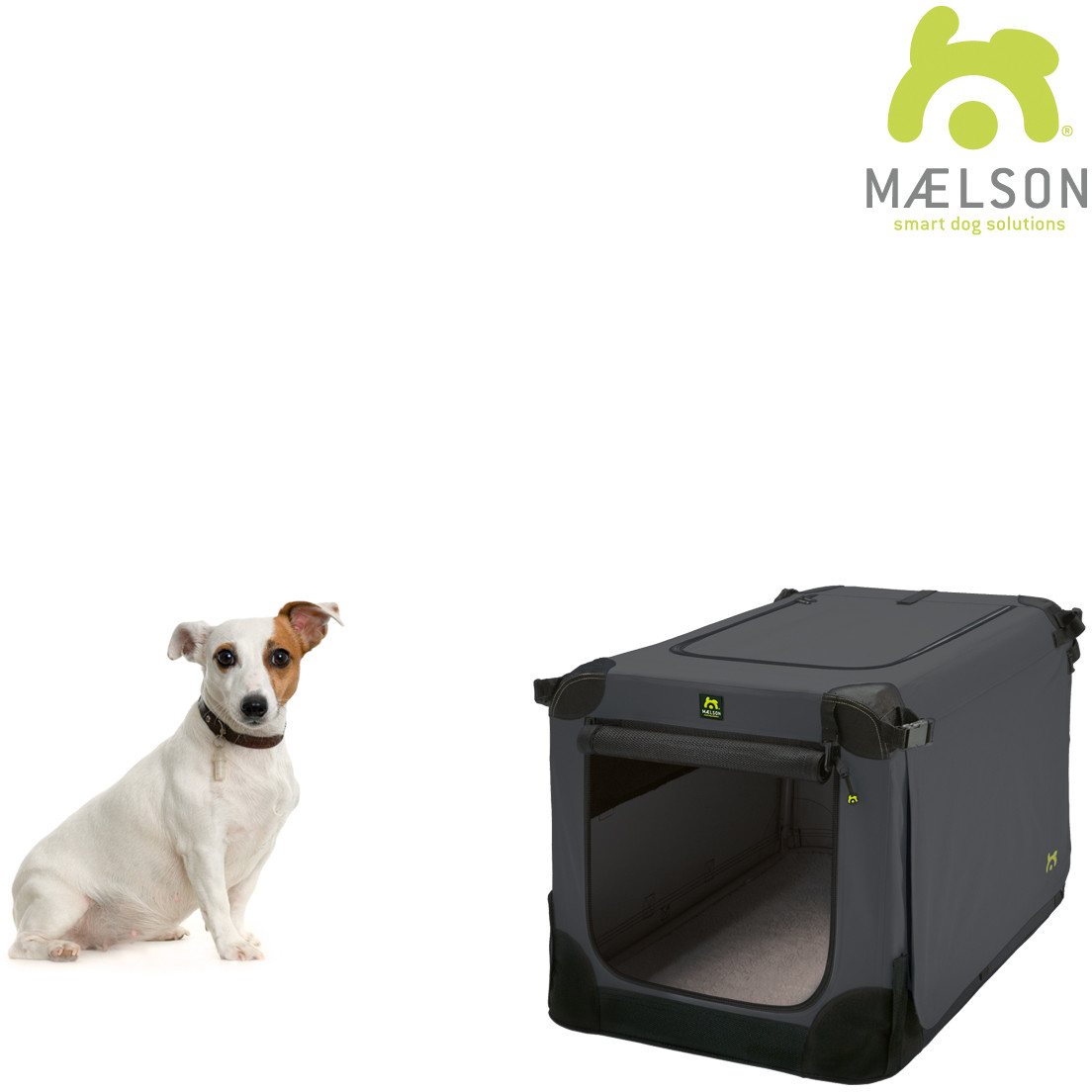 Maelson Přepravka Soft Kennel s popruhy černá antracitová vel 52