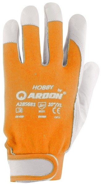 Wytrzymałe Rękawice Robocze Kozia Skóra Hobby r.9