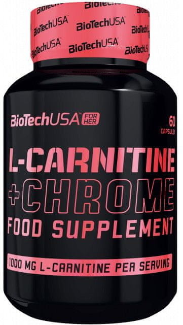 Zdjęcia - Spalacz tłuszczu BioTech L-Carnitine + Chrome 60kaps. Chrom L-Karnityna 