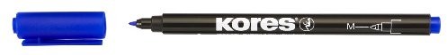 Kores Permanent Marker Fine, koronka włókien, 12 sztuki, niebieskie 9023800221131