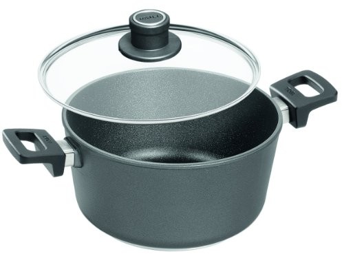 Woll Wełniany Titanium Nowo odlew ciśnieniowy w zestawie szkło bezpieczne pokrywki z 2 bocznymi uchwytami, 24 cm 124NL