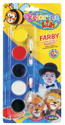Colorino Farby do malowania twarzy 5 kolorów Patio