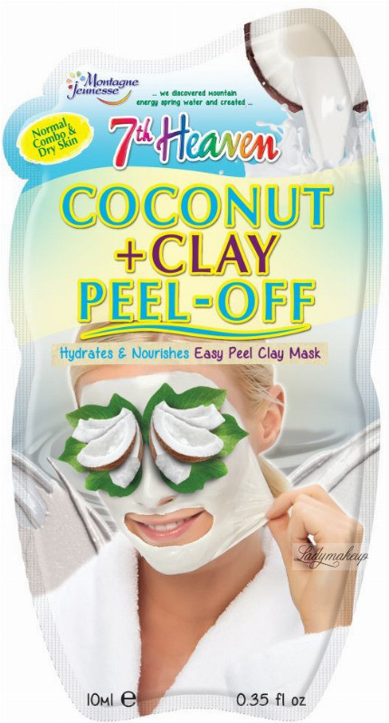 Montagne Jeunesse 7th Heaven Coconut + Clay Peel Off - Maseczka z olejem kokosowym - Peel Off