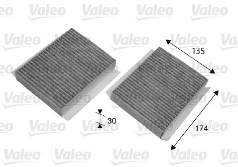 VALEO Filtr, przewietrzanie przestrzeni pasażerskiej 698747