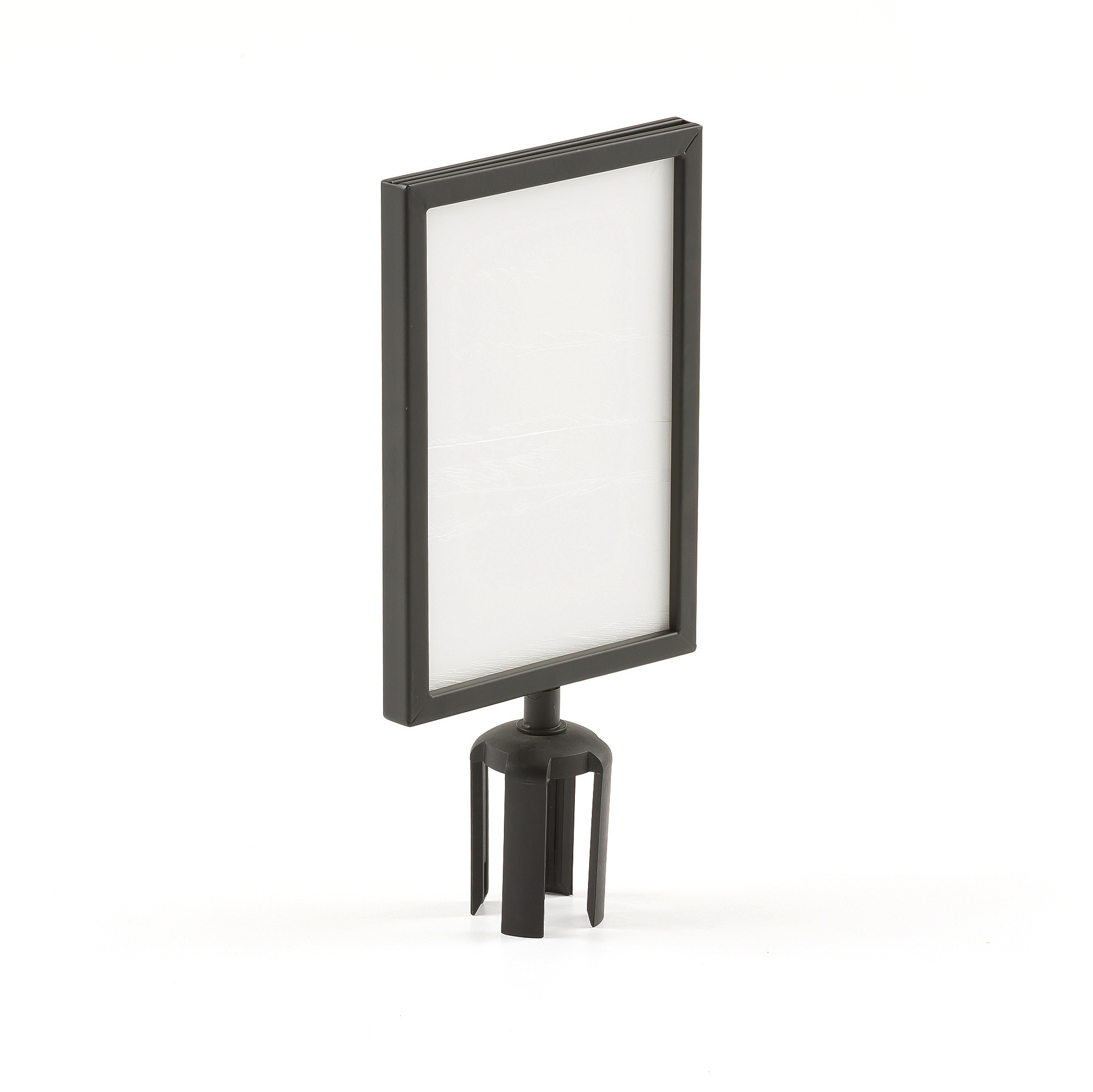 AJ Uchwyt na znak do taśmowego systemu wygradzającego format A4 czarny 312501