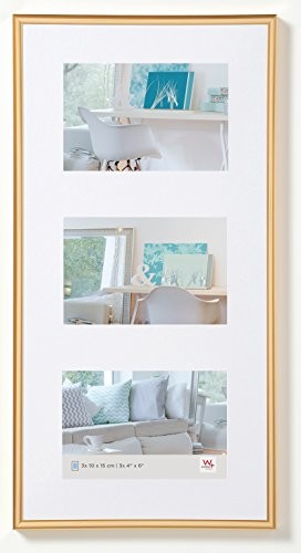 Walther kv015b New Lifestyle tworzywo sztuczne ramka, złoto, 3 x 10 x 15 cm KV315G