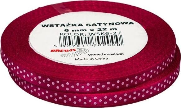 BREWIS BREWIS Wstążka satynowa BREWIS kropki 6mm/22m kolor 27 Brewis AC001BRW