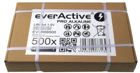 EverActive Bateria alkaliczne Pro Alkaline LR6 AA 500 szt. - karton zbiorczy / bulk EV182