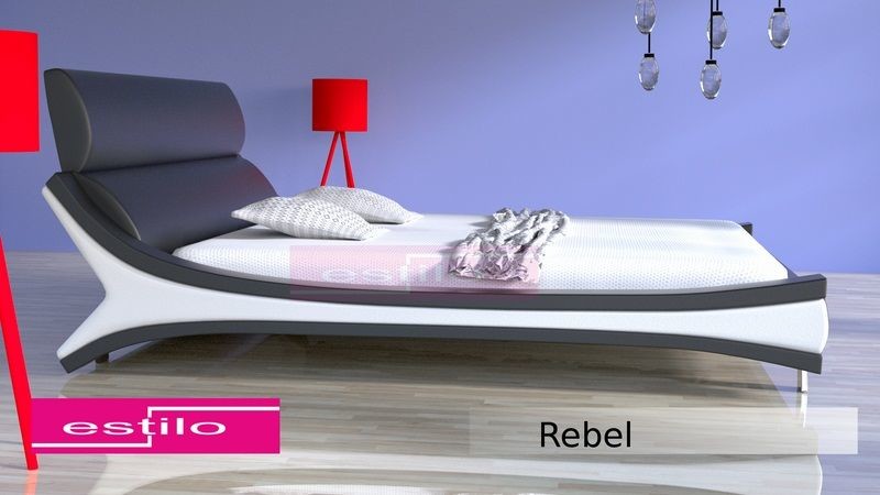 Estilo Łóżko do sypialni REBEL - tkanina reb_tk