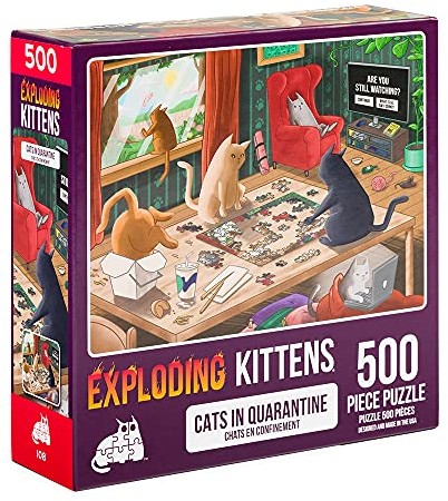 Exploding Kittens Exploding Kittens Puzzle - koty w kwarantannie (500) PQUAR-108