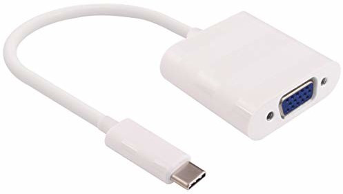 PremiumCord adapter USB-C na VGA, wtyczka USB 3.1 typu C na gniazdo VGA, rozdzielczość Full HD 1080p 60 Hz, kolor biały