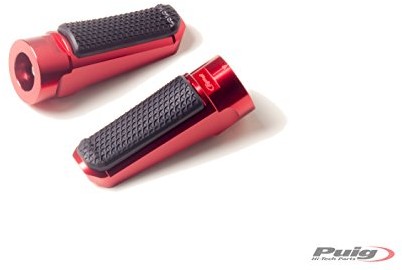 Puig 7318R Gra Estriberas Racing strona lewa/prawa, guma, czerwona 7318R