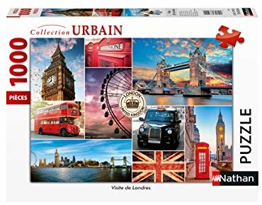 Nathan 4005556876327 1000 pices Visite Londres Puzzle dla dorosłych 4005556876327