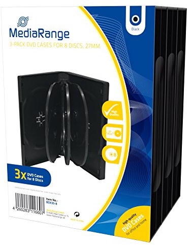 MediaRange Osłony DVD-8ER Czarny  3 sztuki BOX35-8
