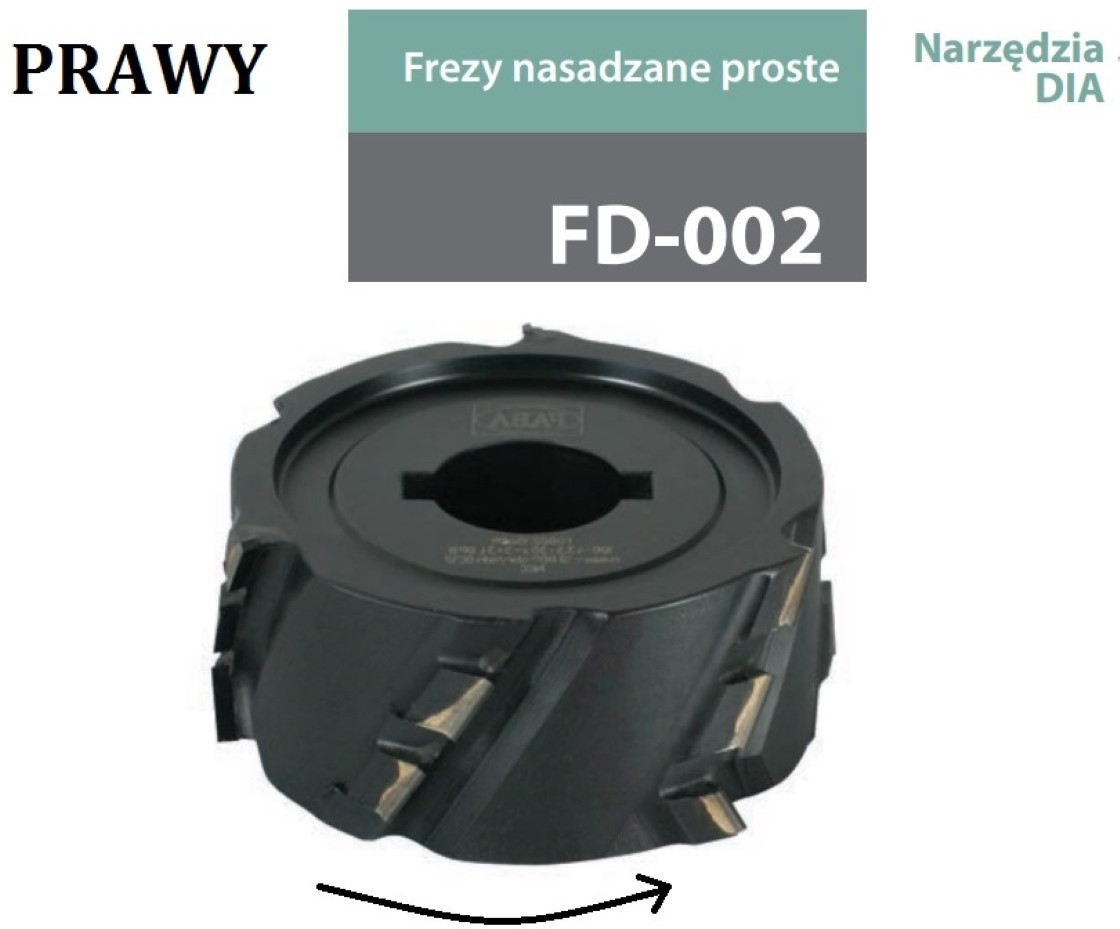FABA Frez Nasadzany FD-02 70x50/20 z2+2 DP PKD 3,0 Prawy FD002.2182 27171